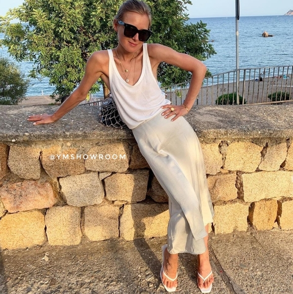 MANGO Layered look satin midi skirt - Picture 4 of 8